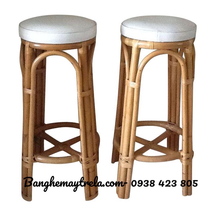 Ghế bar cao mây tự nhiên